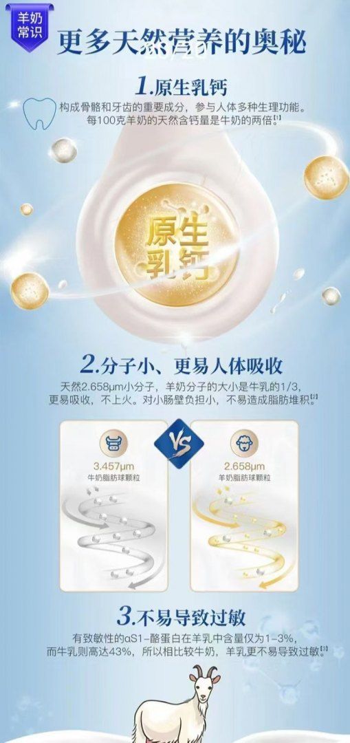 倍莱鲜羊奶粉发酵型功能性的特点